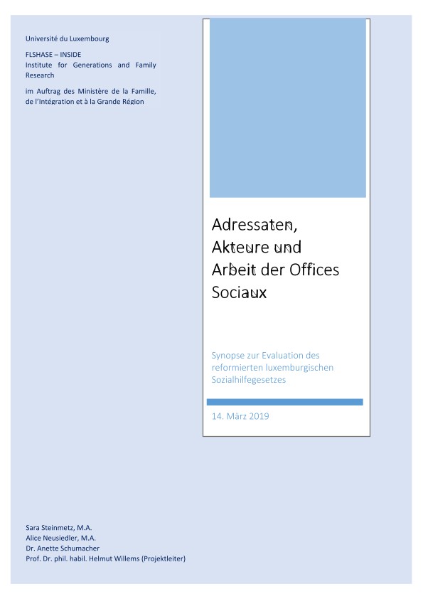 Adressaten, Akteure und Arbeit der Offices sociaux