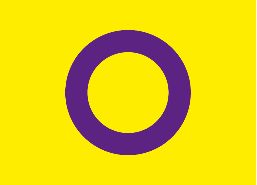 Cercle violet sur fond jaune