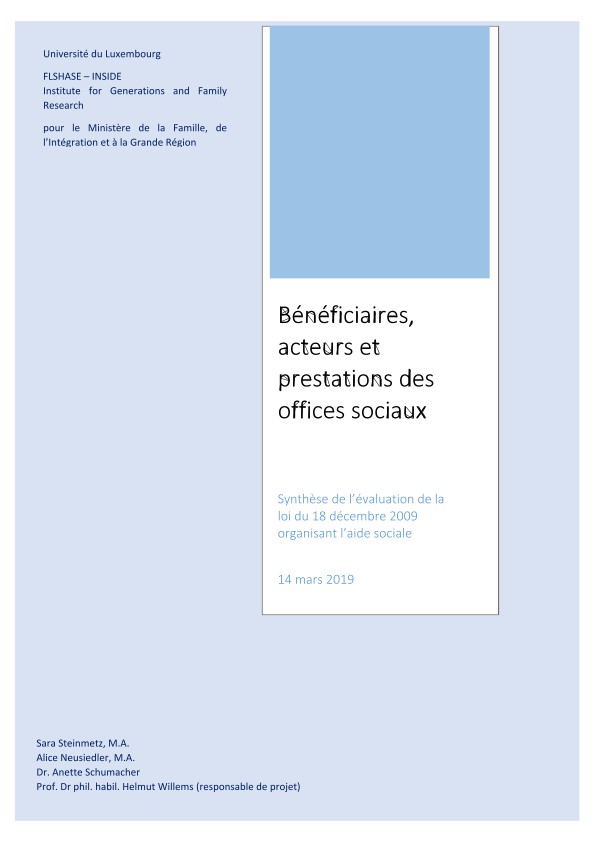 Bénéficiaires, acteurs et prestations des offices sociaux