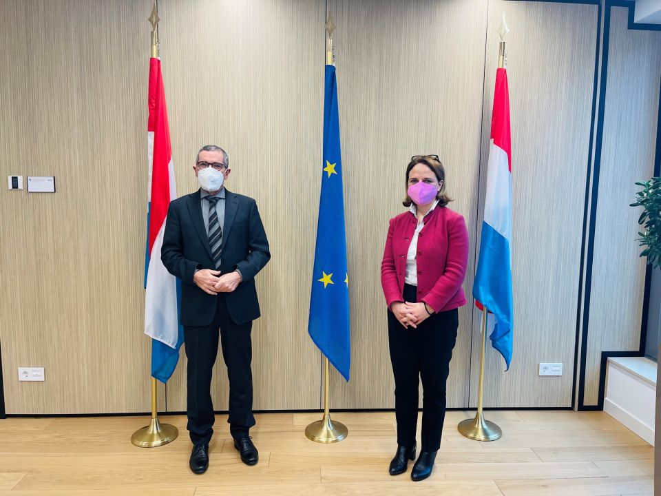 (from l. to r.) Mohammed Ameur, Moroccan Ambassador to Luxembourg, Corinne Cahen, minister for Family Affairs and Integration and minister for the Greater Region 