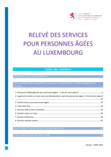 RELEVÉ DES SERVICESPOUR PERSONNES ÂGÉES AU LUXEMBOURG 01-2024