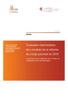 Évaluation intermédiaire des résultats de la réforme du congé parental de 2016