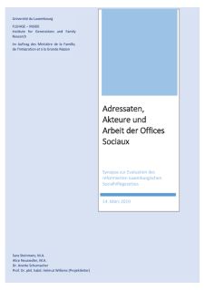 Adressaten, Akteure und Arbeit der Offices sociaux