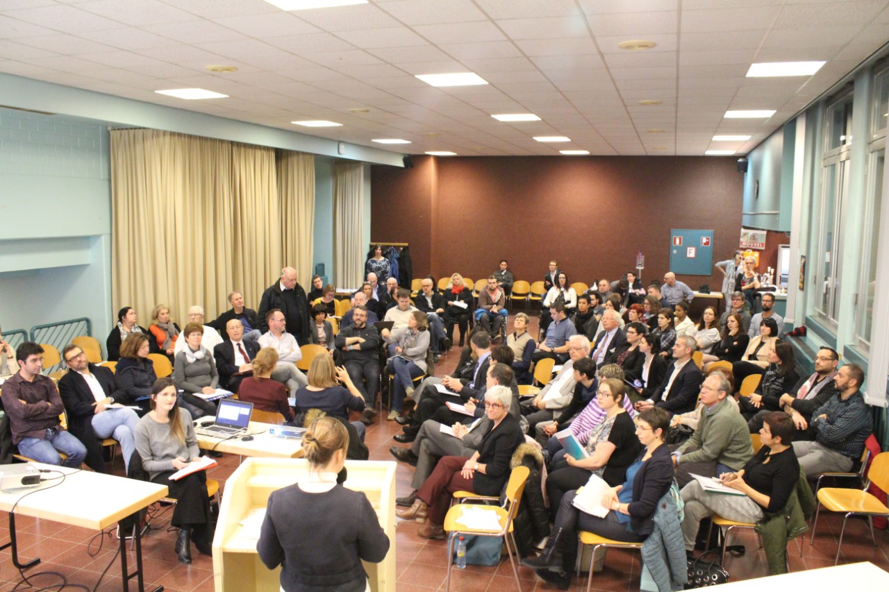 Diskussionsrunde vom 4. Dezember 2017 im Kulturzentrum in Beggen