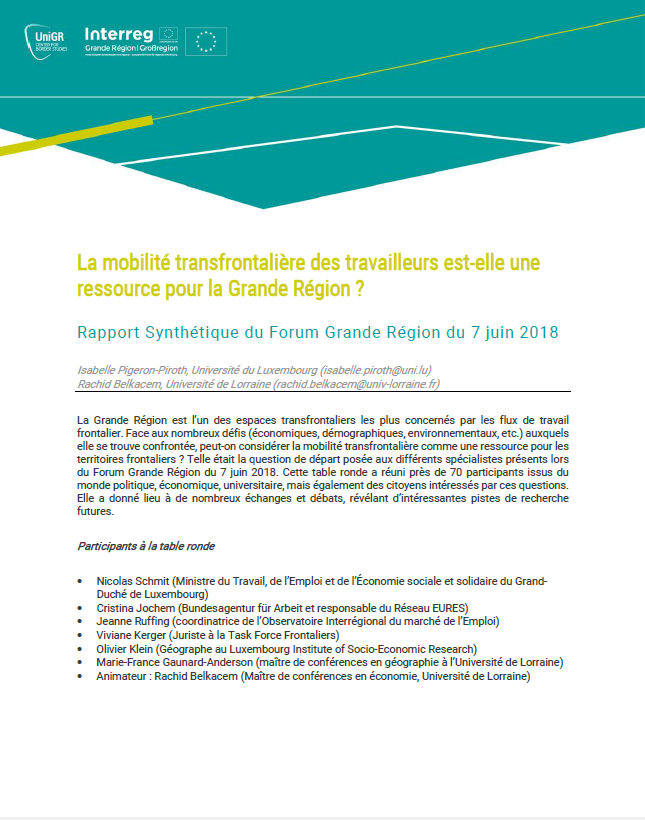 Communiqué de presse sur le site granderegion.net