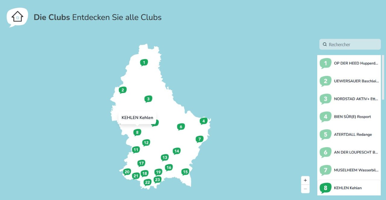 Découvrez tous les clubs
