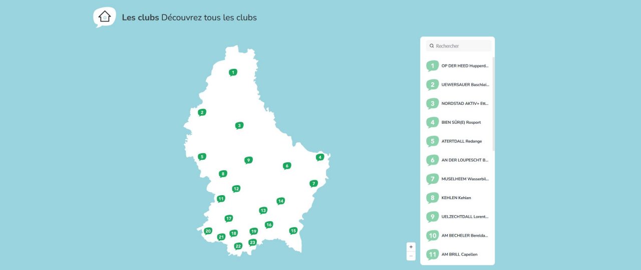 Découvrez tous les clubs